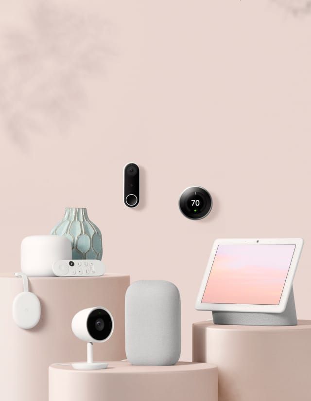 Connected Home Automation Hub with Smart Display, Security Camera, and Video Doorbell