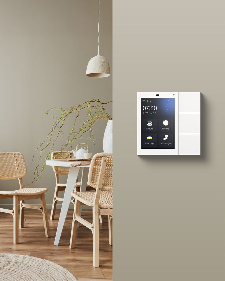 Wall-Mounted Smart Home Automation Touch Panel and Scene Controller